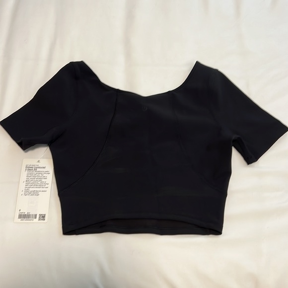 NWT Lululemon Ribbed Contoured V-Neck Yoga Short Sleeve Shirt - Picture 4 of 4